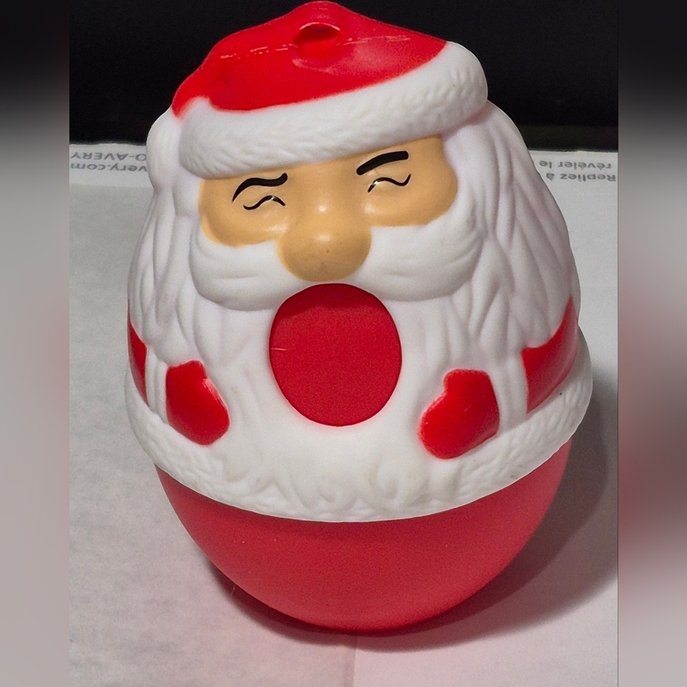 Skittles Plastic Santa Christmas Ornament, Candy Dispenser